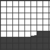 pixels filling squares